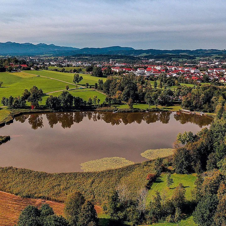 Foto: Bachtelweiher Luftbild 2019