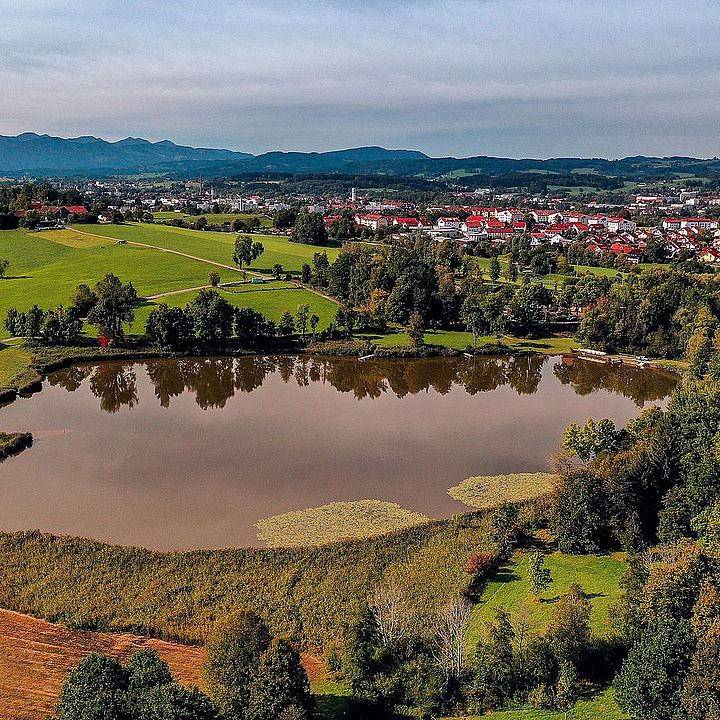 Foto: Bachtelweiher Luftbild 2019
